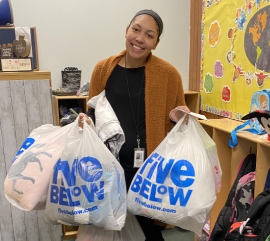 Ashleigh Tratro of Saginaw Twp Schools, has put together sensory bags for the autism students at Sherwood Elementary.