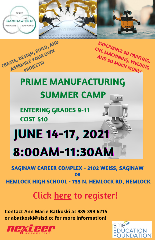 Saginaw Career Complex Manufacturing Summer Camp