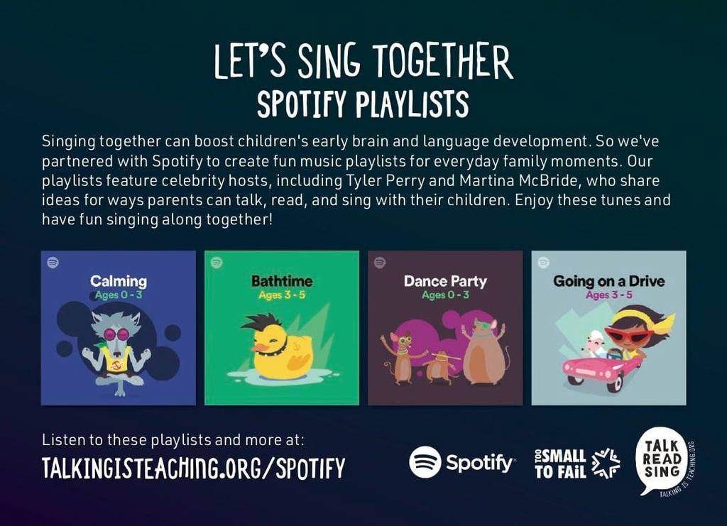 Great Start Saginaw Let's Sing Together Spotify Playlists