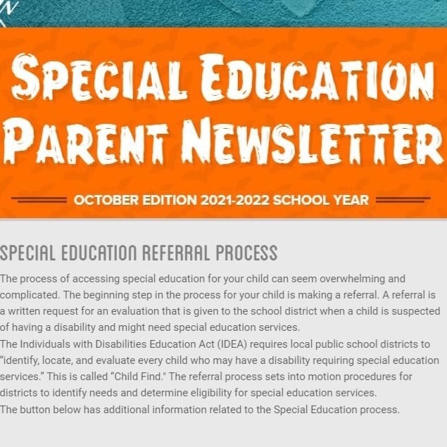 Special Education Parent Newsletter